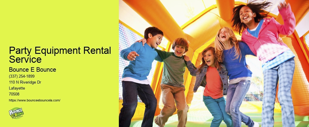 Party Equipment Rental Service